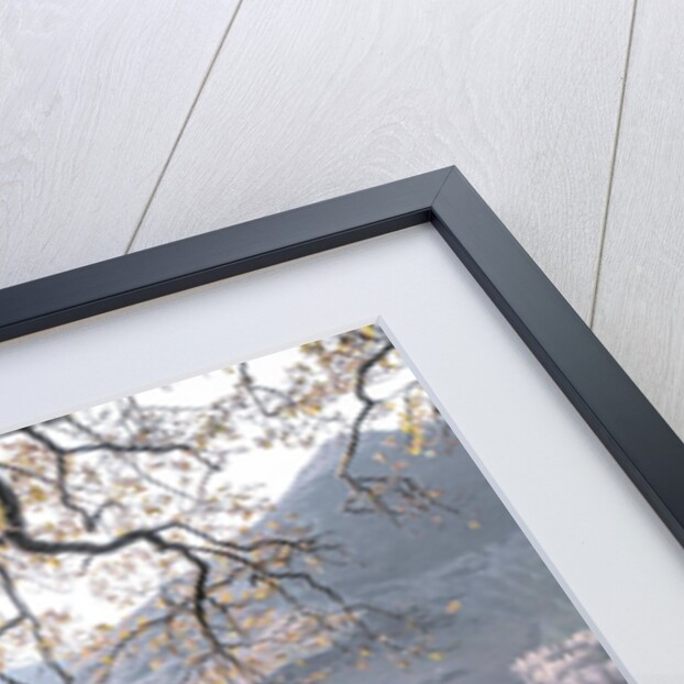 Bench by still lake by Assaf Frank